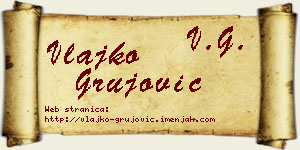 Vlajko Grujović vizit kartica